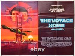 STAR TREK IV : RETOUR SUR TERRE (1986) Affiche de film originale Quad Leonard Nimoy