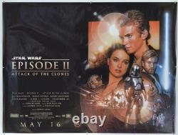 STAR WARS ÉPISODE II L'ATTAQUE DES CLONES (2002) Affiche de film originale Quad
