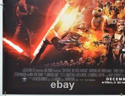 STAR WARS: LE RÉVEIL DE LA FORCE (2015) Affiche de film originale en quad cinéma