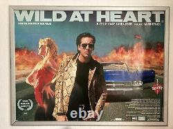 Sauvage au cœur Affiche de cinéma Rare du Royaume-Uni Quad David Lynch Nic Cage Culte Original