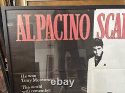 Scarface. Quad. 1983. Affiche de film originale
