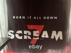 Scream 7 Affiche promotionnelle originale de cinéma britannique 2026 en tissu, film d’horreur, 2 m x 2 m