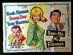 Send Me No Flowers Original Quad Movie Cinema Poster Doris Day Rock Hudson 1964