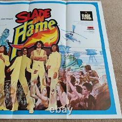 Slade En Flamme Rare Affiche De Film Original Uk Quad 1970's