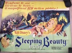 Sleeping Beauty Original Film Britannique Quad Affiche Du Film Classique De Walt Disney 1959