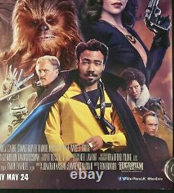 Solo Une affiche de film Quad originale de Star Wars Story 2018