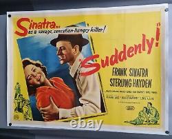 Soudain! Affiche De Cinéma Originale De Frank Sinatra 1954 Au Royaume-uni Quad (soutenu Par Linen)