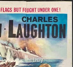 Sous dix drapeaux ORIGINAL Quad Affiche de cinéma Charles Laughton Van Heflin 60