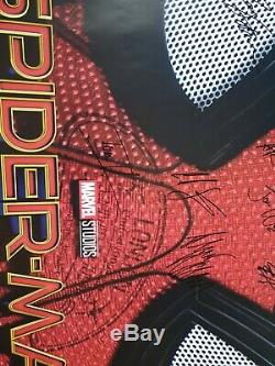 Spiderman Loin De Chez Nous Poster Entièrement Signé En Quad