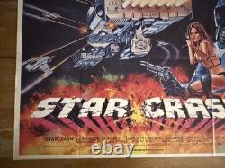 Star Crash 1978 Rare affiche originale du film pliée UK Quad