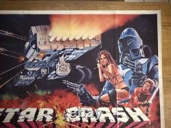 Star Crash 1978 Rare affiche originale du film pliée UK Quad