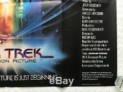 Star Trek The Motion Picture Originale Quad Poster'79 Bob Pic Art Shatner Nimoy