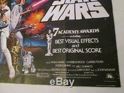 Star Wars 1977 Orig 30x40 British Academy Award Quad Affiche Du Film