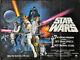 Star Wars 1977 Orig 30x40 British Academy Award Quad Affiche Du Film Harrison Ford