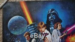 Star Wars 1977 Rare Original Poster Poster Uk Quadrad Britannique Nm 30x 40