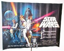 Star Wars 1979 Original Britannique Quad Film Affiche 30x40 Prix Academy Exc Cond