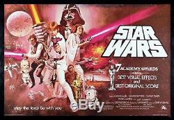 Star Wars Cinemasterpieces Affiche De Film Originale Rare Rouge Britannique Britannique, Uk, 1977