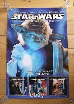 Star Wars Episode 2 Motion Picture Titre Enregistrement Original Boutique Poster Rare