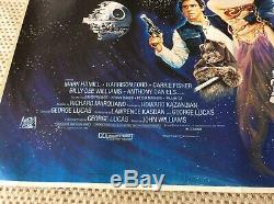 Star Wars Le Retour Du Jedi Rare Uk Quad Affiche De Film Originale Roulée 1983