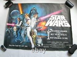 Star Wars Original Uk Quad Oscars Movie Poster Very Rare 1978 Rolled No Rips