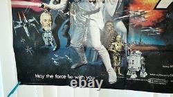 Star Wars Pré-oscars Original British Quad Film De Cinéma Poster 1977 30 X 40