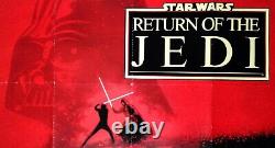 Star Wars Retour De La Jedi (1983) C. Rare Affiche Originale De Cinéma Quad Du Royaume-uni