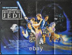 Star Wars Retour Des Jedi 1983 Orig 30x40 Quad Affiche De Cinéma Harrison Ford