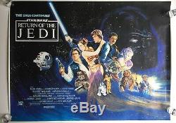 Star Wars Retour Du Jedi 1983 Film Quad Britannique Affiche Du Film Roulé 31 X 41