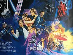 Star Wars Retour Du Jedi 1983 Film Quad Britannique Affiche Du Film Roulé 31 X 41
