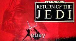 Star Wars Return Of The Jedi (1983) C. Affiche Originale Rare De Film De Quad D’avance Du R-u