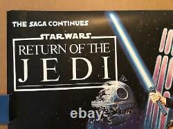 Star Wars Return Of The Jedi Original Britannique 1983 Quad Movie Poster Rare Rolled