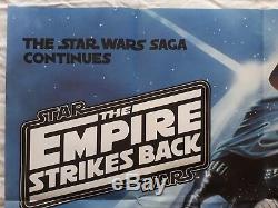 Star Wars, The Empire Strikes Back, Original 1980 Film Quad Film Britannique Poster