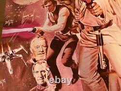 Star Wars U. K. British Quad Affiche De Cinéma Originale Rare Red Misprint 1977