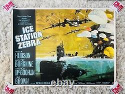Station De Glace Zebra Linen Backed Withcert British Quad Film Poster (1969)