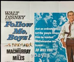 Suis-moi les garçons / Le vent dans les saules Affiche originale quad du film Walt Disney