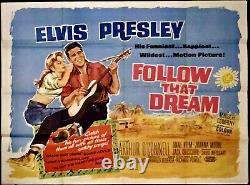 Suivez L'affiche De Cinéma Elvis Presley 1962 De That Dream Original Quad