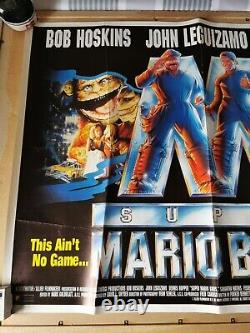 Super Mario Bros Le Film 1993 Affiche originale britannique du cinéma en quad