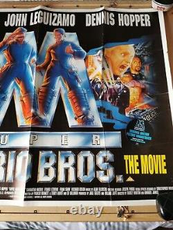 Super Mario Bros Le Film 1993 Affiche originale britannique du cinéma en quad