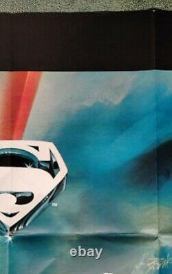 Superman (1978) Original Rare Uk Avance Teaser Quad Affiche Film Bob Peak Art