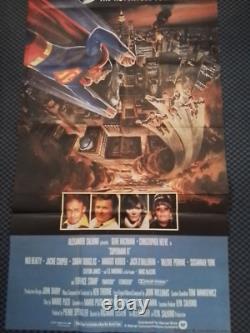 Superman 2 Affiche originale UK 3 feuilles 41x77 Christopher Reeve pliée