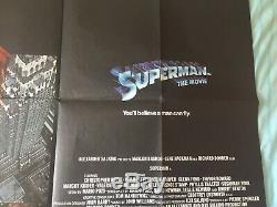 Superman Le Film Original Uk Quad Poster 1978 Christopher Reeve