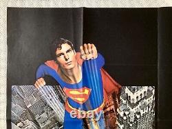 Superman Original 1978 Film Quad Poster Christopher Reeve Marlon Brando Hackman