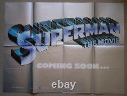 Superman The Movie 1978 Extremely Rare Original Uk Teaser Quad Poster