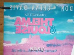 THELMA ET LOUISE (1991) rare affiche de film originale UK quad double face roulée
