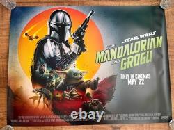 THE MANDALORIEN ET GROGU Affiche originale Quad Cinéma. STAR WARS