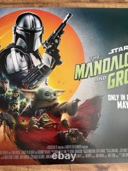 THE MANDALORIEN ET GROGU Affiche originale Quad Cinéma. STAR WARS