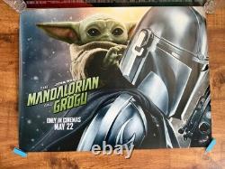 THE MANDALORIEN ET GROGU Affiche originale Quad Cinéma. STAR WARS