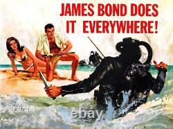 THUNDERBALL (1965) Affiche britannique Quad 30x40 GREAT rare film de James Bond