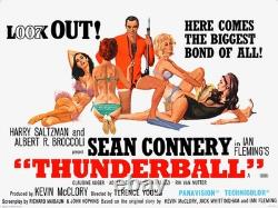 THUNDERBALL (1965) Affiche quad britannique 30x40 style A film de James Bond