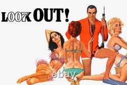 THUNDERBALL (1965) Affiche quad britannique 30x40 style A film de James Bond